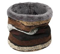 Akgukrseh Winter Neck Warmer Fleece Lined Scarf Neck Snood Men Cashmere Feel Stripe Plaid Tartan Scarf Hat Neck Gaiter Tube For Mens Women Black Windproof Stretchy For Women Men Sports Running