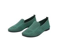 Akgukrseh Womens Extra Wide Fit Trainers Breathable Mesh Sneakers Ladies Achilles Tendonitis Support Walking Shoes White Size 6 Loafers & Moccasins Navy Sandals Grey for Women (Green,7)