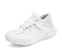 Akgukrseh Womens Running Road Sneakers Gym Tennis Ladies Achilles Tendonitis Support Walking Shoes Size 6 Trainers Casual Round Toe Moccasins Summer Sandals Slippers Women Loafer (White,6)
