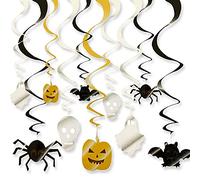 AKH® 10Pcs Halloween Character Swirl Decorations | Decoration Hanging Swirl Halloween Party Set | Halloween Foil Swirl Hanging decorations