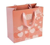 AKH® Best Mum Ever Gift Bag 30x42cm | Extra Large Mother's Day Present Bag with Ribbon Handles | Strong Cardboard Floral Design for Birthdays & Special Occasions | Single Pack