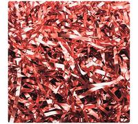 AKH® Christmas Shredded Foil | Metallic Gift Filler & Hamper Shred for Gift Boxes, Baskets & Xmas Hampers | Decorative Gold & Silver Christmas Packaging Shred (Red)