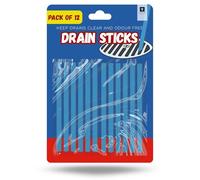 AKH® Drain Sticks | Pack of 12 | Enzyme Eco Drains Cleaner Sticks with Holder | Commercial Strength Sink Drain Odour Remover | Monthly Maintenance for Bathroom, Kitchen & Shower Traps