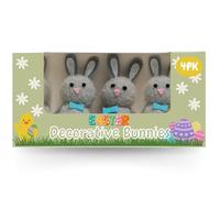 AKH® Easter Decorative Bunnies | Pack of 4 | 6CM | Easter Bonnet Accessories Craft Decorations