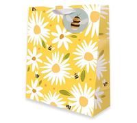 AKH® Easter Gift Bag | 23CM x 18CM x 10CM | Medium Easter Bunny Themed Gift Bag with Handles | Perfect for Treats, Egg Hunts & Party Favors (Design E)