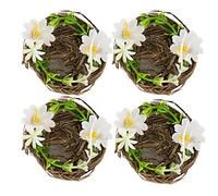 AKH® Easter Nest Decorations | Pack of 4 | Spring Table Decor, Home Decor & Party Arrangements