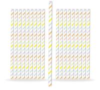 AKH® Easter Paper Straws | Pack of 30 | Biodegradable & Recyclable | Colourful Easter Bunny & Egg-Themed Disposable Drinking Straws | Eco-Friendly Easter Party Supplies & Decorations