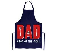 AKH® Father’s Day Apron for Dad | Funny Cotton Cooking & BBQ Apron | Best Dad Gift for Kitchen or Grill | Novelty Chef Apron for Men | One Size | King of the Grill
