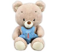 AKH® Father's Day Teddy Bear | 20cm | Best Dad Gift for Dad or Grandad | Cute Soft Stuffed Animal for Father’s Day Present (Design A)