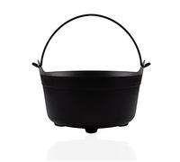 AKH® Halloween Cauldron | 23 cm Diameter | Large Candy Bucket with Handle Plastic | Lightweight Halloween Candy Holder | Black Cauldron Candy Basket | Trick and Treat Sweet Holder