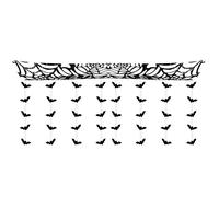 AKH® Halloween Ceiling Hanging Decoration Bat Attack | Halloween Foil Bunting Garland Banner with 42 Pieces Hanging Bats | 3 m x 30 cm