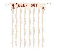 AKH® Halloween Keep Out Bloody Curtain - Spooky Window Decoration, Gothic Room Divider, Scary Halloween Party Decor, Themed Fabric for Haunted House & Halloween Events