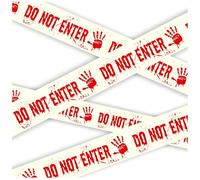 AKH® Halloween Warning Tape 12.2m x 7cm - Halloween Fright Tape, Caution, Danger, and Do Not Enter Decoration Tape for Halloween Parties, Haunted House Decor, Zombie and Crime Scene Themes (Design C)