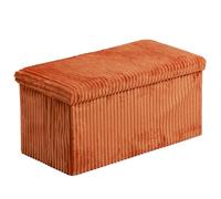 AKH HOUSEWARE 76 x 38cm Ottoman Storage Box with Lid Foot Bedside Stool for Bed Room, Living Room Furniture Velvet Storage Bench Toy Storage Box Ottoman Stool Seat (Brown, 76x38x38)