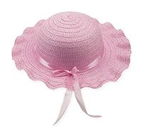 AKH® Kids Easter Bonnet with Ribbon | One Size for Kids Age 4 Year Plus (Pink)