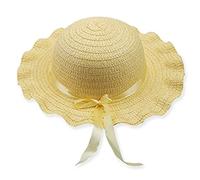 AKH® Kids Easter Bonnet with Ribbon | One Size for Kids Age 4 Year Plus (Yellow)