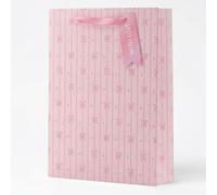 AKH® Mothers Day Medium Gift Bag with Gift Tags | 26cm x 22cm x 10.3cm | Mothers Day Thick Luxury Paper Gift Bag | Mums Day Gifts Bag | World's Best Mum