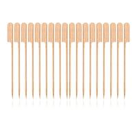 AKH® Pack of 100 Bamboo Skewers | Bamboo Paddle Skewers | Wooden Barbecue Bamboo Skewers Cocktail Sticks for BBQ Grilling Kebabs Burger Fruit Chocolate Fountains Fondues | 19CM / 7.5"