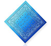 AKH® Paisley Bandana|52 x 52 cm Size|Two Tone Paisley Bandana |100% Cotton|Cowboy Bandana |Scarf Headband Neckerchief Headwear Headwraps|For Women Men Hip-Hop Sporting (Two Tone Turquoise)