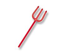 AKH® Red Glow Trident - 22 cm Size | Halloween Glow Stick Toy | Devil Trident | For Horror Fancy Dress Costume Accessory - Kids & Adults