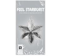 AKH® Silver Foil Starburst Christmas Decoration | 60CM | Metallic Hanging Starburst Ornament for Christmas ceiling, Tree, Wall & Festive Decorations