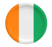 AKH® St Patrick's Day Paper Plates | Pack of 16 | 7 Inch Green Shamrock Disposable Plates | Irish Themed Party Tableware for St Paddy's Day Celebrations & Festive Gatherings