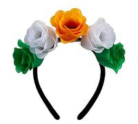 AKH® St Patrick's Day Rose Headband | One Size | Festive Shamrock Hair Accessory for Women, Men & Kids | Green Irish Party Headbands for St Paddy's Day Celebrations & Costumes