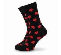 AKH® Valentine’s Men’s Socks with Red Heart Pattern, Romantic Love Novelty Gift for Him, Boyfriend & Husband, One Size UK 8-12, Comfortable Polyester Present, Single Pair