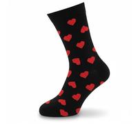 AKH® Valentine’s Men’s Socks with Red Heart Pattern | Romantic Love Novelty Gift for Him, Boyfriend & Husband | One Size UK 8-12 | Comfortable Polyester Present | Single Pair