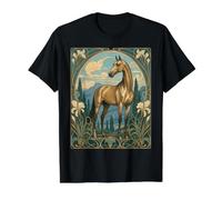 Akhal-Teke Magestic Art Nouveau Horse Value Graphic T-Shirt, Men, Black, M