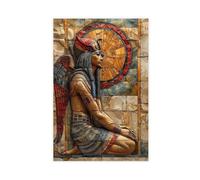 Akhenaten Portrait Art Print_ Ancient Egyptian Pharaoh Canvas Poster Bedroom Decor Landscape Office Room Decor Gift 16x24inch(40x60cm)