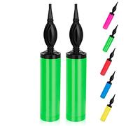 AKHTART 2 Pack Green Balloon Pump Hand for Birthday Baby Shower Wedding Party Balloons, Hand Pump Manual Balloon Inflator for Balloon Arch Kit, Balloon Garland, Latex & Foil Balloons, Yoga Balls
