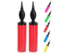 AKHTART 2 Pack Red Balloon Pump Hand for Birthday Baby Shower Wedding Party decor Balloons, Hand Pump Manual Balloon Inflator for Balloon Arch Kit, Balloon Garland, Latex & Foil Balloons, Yoga Balls