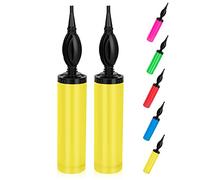AKHTART 2 Pack Yellow Balloon Pump Hand for Birthday Baby Shower Wedding Party Decorations Balloons, Manual Inflator Arch Kit, Garland, Latex & Foil Yoga Balls