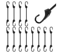 Akicderu Bungee Cords With Hooks, 12 PCS 10 CM Bungee Straps, Versatile Short Bungee Cord, Elastic Straps With Hooks For Indoor And Outdoor Activities