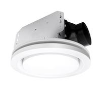 Akicon Bathroom Exhaust Fan with Light, 90 CFM, 1.5 Sones, 15W Dimmable 3CCT LED Light with 5W Night Light Ventilation fan for Bathroom, Kitchen and Home, Round, White