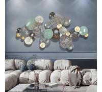 Akiddo Creativity Metal Wall Art, Retro Hollow Design Metal Wall Art Decor, 3D Stereo Metal Wall-Mounted Sculpture, Manual Metal Wall Sculpture - for Living Room Bedroom Kitchen,133 * 67CM