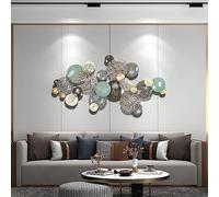 Akiddo Modern hollow design Metal Wall Art, Handmade Metal Wall Art Decor, 3D Stereo Metal Wall Sculpture, Round Home Decoration - for Living Room Kitchen Bedroom Bathroom,133 * 67CM