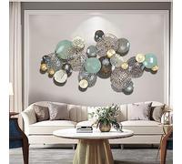 Akiddo Modern hollow design Metal Wall Art, Handmade Metal Wall Art Decor, 3D Stereo Metal Wall Sculpture, Round Home Decoration - for Living Room Kitchen Bedroom Bathroom,133 * 67CM