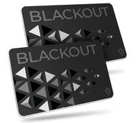 AKIELO Blackout RFID Blocking Card (2 Pack) - Ultra Thin Anti Theft Credit Card Protector - Ultimate Bank Armoured Card Protection for Wallets (Black Edition - 2 Pack)