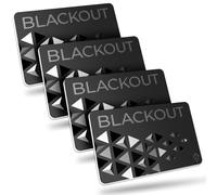 AKIELO Blackout RFID Blocking Card (4 Pack) - Ultra Thin Anti Theft Credit Card Protector - Ultimate Bank Armoured Card Protection for Wallets (Black Edition - 4 Pack)