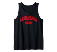 Akihabara Tokyo Japan Minimalist Collegiate Lettering Tank Top