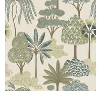 Akiko Floral Wallpaper Green Belgravia 2331