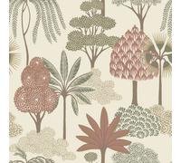 Akiko Floral Wallpaper Pink / Green Belgravia 2333