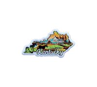 AKIKOPATCH Nature State Map Embroidery Iron On Patches, Size 3" Sew Patches for Clothes Backpack Bag, Aesthetic US States Embroidered Patches, Fabric Patches DIY Traveling Gifts (Kentucky)