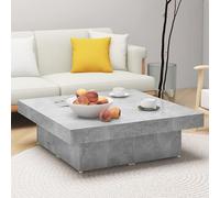 akili square wooden coffee table in concrete effect