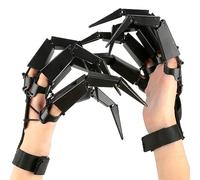 Akin 1 Pair Halloween Articulated Fingers Movable Joint Fingers Realistic Skeleton Hands for Halloween Props Decor Demon Claw for Halloween Decoration Party Horror Party Costume, Black