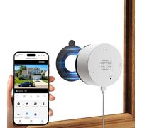 Akinguar 2K 3MP Window Camera for Flats & Home Security, 2.4GHz & 5GHz WiFi, Full Color Night Vision, Smart AI Person & Vehicle Detection, Anti-Glare Through Glass, No Drill, Stick-On, Renter-Friendly