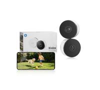 AKINGUAR 2K 3MP Window Camera for Home Security, 2.4GHz & 5GHz WiFi, Full Color Night Vision, Person & Vehicle Detection, Anti-Glare Through Glass, No Drill, Stick-On, No Subscription, 2 Packs