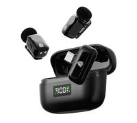 AKINGUAR Wireless Lavalier Microphone for iPhone iPad, Android Phone, Laptop, Mini Lapel Mic, AI Voice Changer, 3-Level Noise Reduction, for Video Recording, Vlogging, YouTube, TikTok